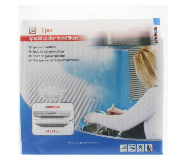SCANPART Filtr przeciwtluszczowy do okapu 2 szt. 1530050002 - 1378605 - zdjęcie 2